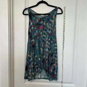 Cabi long tank tunic top size S. Moslty green but many other colors